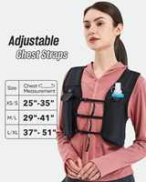Gilet de course et de randonnée personnalisé, léger, respirant et réfléchissant, avec gourde souple de 500 ml, pour femmes et hommes