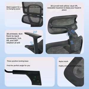 เก้าอี้สำนักงานปรับระดับได้ <span class=keywords><strong>Happyland</strong></span> Health Lift Chair สำหรับเล่นเกมส์ พนักพิงสูง โครงอะลูมิเนียม ดีไซน์ทันสมัย นั่งสบายด้วยผ้าตาข่าย - Product Image 2