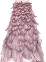 Tissu en dentelle bleu à plumes, motif floral à sequins, élégant et luxueux, pour robe de mariée ou tenue de soirée