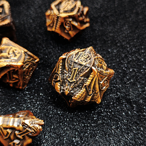 7 Dập nổi 3D kim loại Rồng Combo Set DICE RPG cthulhu Hội Đồng Quản trị Trò chơi đồ chơi phụ kiện DICE DND kim loại rắn Dice Set - Product Image 2