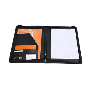 <span class=keywords><strong>Carpeta</strong></span> de bolsa de archivo <span class=keywords><strong>tipo</strong></span> cremallera multifuncional A4 Clip de documento de administrador de cuero <span class=keywords><strong>Carpeta</strong></span> de documentos de encuadernación de hojas sueltas de tres agujeros - Product Image 2