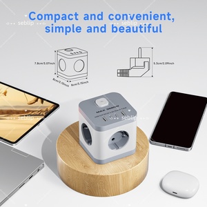 อะแดปเตอร์ออกแบบหอคอยยูโร4พอร์ต USB 3ด้าน16A 3680W ซ็อกเก็ตไฟสูงสุดชัตเตอร์กันลื่นสำหรับโรงพยาบาล3ร้าน - Product Image 3