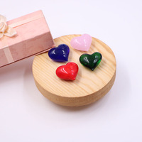 Décoration personnalisée en forme de cœur en verre de Murano rouge, 25mm, pour la saint-valentin, offre spéciale