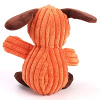 Jouets à mâcher en peluche de coton personnalisé pour chien et chat, jouet interactif en peluche grinçant en velours avec corde tressée