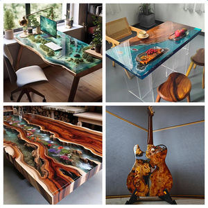 Kit de resina líquida epoxi a y B, resina epoxi transparente de autonivelación y endurecedor para manualidades, mesas de Río, flores, joyería - Product Image 5