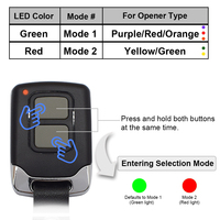 Télécommande de porte de garage SMG-0154 371LM 372LM 950D 971LM 972LM 891LM avec bouton d'apprentissage pour couleurs violet, rouge, orange, jaune, vert