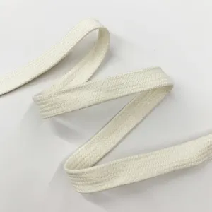 10mm cotton braided rope hollow tubular flat cotton cord