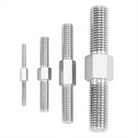 Left Right Thread Double End Rod Hex M4-M12 DIN GB Standard Positive Negative Bar Stud Bolts Screw Plain Finish Stainless Steel