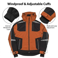 Abbigliamento Tecnico per Arrampicata all'Aperto, Giacca Premium Impermeabile con Cappuccio in Nylon Spandex Flessibile, Nastro Riflettente Integrato
