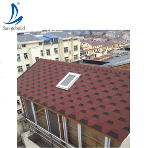 Bardeaux d'asphalte bon marché de Hangzhou, norme américaine, bardeaux bleus en forme d'écailles de poisson, matériau pour toiture en bois - Product Image 4