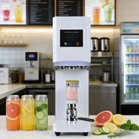 Machine de scellage rotative semi-automatique DEEPACK pour pots en plastique, avec levage manuel, pour l'emballage alimentaire et les snacks