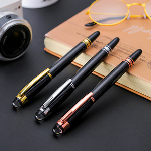 Bolígrafo Clásico Negro con Tapa de Cristal, Parte Superior de Resina, Bolígrafo de Metal con Giro, Bolígrafo con Logotipo Personalizado - Product Image 6
