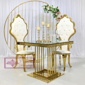 Silla <span class=keywords><strong>de</strong></span> boda <span class=keywords><strong>de</strong></span> acero inoxidable <span class=keywords><strong>y</strong></span> oro, mueble <span class=keywords><strong>de</strong></span> hotel <span class=keywords><strong>de</strong></span> nuevo diseño, usado - Product Image 2