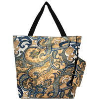 Sac fourre-tout en nylon Oxford avec logo personnalisé résistant à l'eau et recyclable avec fermeture éclair pliable en polyester recyclé