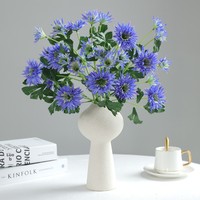 Buket Bunga Gerbera Sutra Buatan Berkualitas Tinggi untuk Dekorasi Ruangan, Kamar Tidur, Grosir, Ukuran Kecil, Natal, Paskah