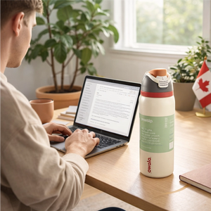 Gobelet isotherme en acier inoxydable Owala de 32 oz, anti-fuite, sans BPA, <span class=keywords><strong>bouteille</strong></span> d'eau pour le bureau, les voyages et l'usage quotidien - Product Image 4