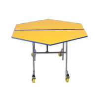 Table à manger longue pliable pour étudiants avec chaises, pour cantine scolaire