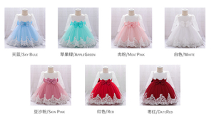 Vestido <span class=keywords><strong>de</strong></span> <span class=keywords><strong>Bautizo</strong></span> MQATZ <span class=keywords><strong>para</strong></span> Bebé Niña <span class=keywords><strong>de</strong></span> 3 a 24 Meses, Encaje, Manga Larga, Ropa Infantil, Primer Cumpleaños, Lindo Vestido <span class=keywords><strong>de</strong></span> Fiesta con Flores L1940XZ - Product Image 6