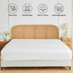 Ensemble de drap-<span class=keywords><strong>housse</strong></span> 100% coton uniquement, drap-<span class=keywords><strong>housse</strong></span> élastique à poches profondes de 40cm - Product Image 3