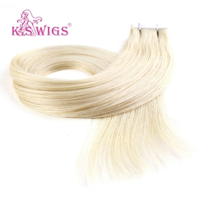 Extensiones de Cabello Chino de Alta Calidad K.SWIGS, Doble Trama, Invisibles, con Cinta Adhesiva, Remy, Naturales, Lisas, Duraderas, Sin Enredos, Sin Químicos - Product Image 3