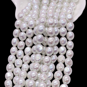 Perles de verre modernes de <span class=keywords><strong>luxe</strong></span> 10x11mm, effet aurora irisé, brin de 16 pouces avec noyau lesté pour créations contemporaines DIY - Product Image 5