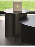 Table basse en acier de style italien minimaliste, durable et compacte, pour salon, style Wabi-sabi moderne, aucun assemblage requis