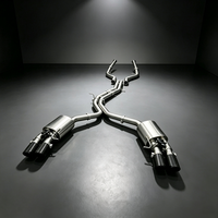 Kit d'échappement modifié Audi S5 B8 B9 3.0T avec tuyau intermédiaire et arrière, soupape électronique, quatre embouts en fibre de carbone