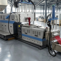 Extrudeuse Monovis Robuste Haute Capacité Lvdao 37kW 380V/220V avec Moteur PLC et Boîte de Vitesses à Roulements 6000kg LDPE PP PA PC Zhejiang 1