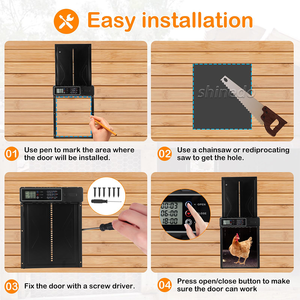 Porte de poulet en aluminium robuste et durable de haute qualité support de commutateur <span class=keywords><strong>automatique</strong></span> batterie au Lithium télécommande porte de <span class=keywords><strong>poulailler</strong></span> - Product Image 2