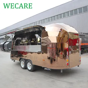 Wecare airstream foodtruck remorque bar mobile bière camion de restauration rapide remorque de nourriture entièrement équipée avec des équipements de cuisine complets