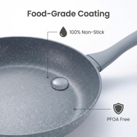 Poêle à frire en aluminium avec logo personnalisé, écologique, durable, base à induction, revêtement antiadhésif, pour la cuisine à domicile