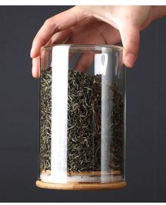 Offre Spéciale : Bocaux de Rangement en Verre Transparent avec Couvercle en Bois 450ml 1000ml – Contenant Alimentaire et Distributeur de Céréales pour Cuisine - Product Image 5