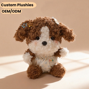 Juguete de Peluche de Perrito con Pelo Rizado, Gafas de Dos Colores, Muñeco de Peluche de Perro de 20 cm, Compañero Suave para Amigos, Regalo Sorpresa para las Fiestas - Product Image 1