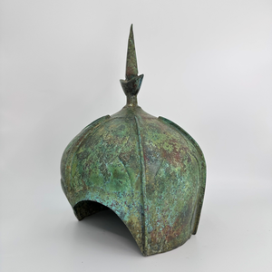 Elmetto artigianale in bronzo modelli decorativi unici antichi dispositivi di protezione utilizzando tecniche di stampa UV e pressofusione - Product Image 5