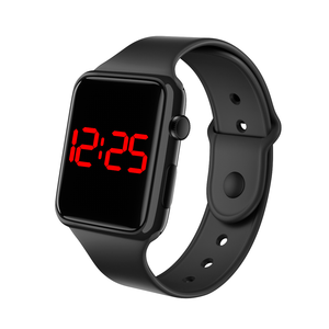 Reloj digital LED cuadrado – Reloj de pulsera deportivo unisex, correa de silicona, estilo casual – Retroiluminación EL, alarma, cronómetro, fecha – Resistente al agua - Product Image 6