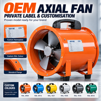 Ventilateur axial électrique à grand volume d'air pour l'élevage bovin, avec roulement à billes, personnalisation OEM/ODM, puissance 1,1 kW, 380 V