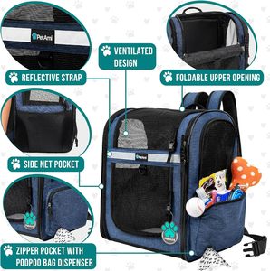Free sample Pet <b>Carrier</b> for Small Cats <b>Dogs</b>, Travel Bag with Adequate Ventilation, 5 Mesh Windows, 3 Entrance - Product Image 2
