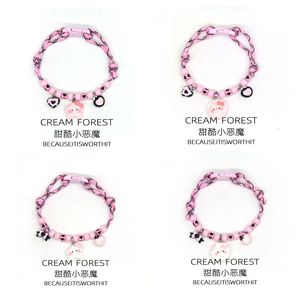Collier pour chien avec pendentif étoile mignon, collier rose et noir de style doux et cool, décoration de collier pour chat, réglable pour Bichon - Product Image 3