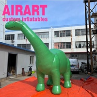 Énorme ballon de faune décoratif interactif de dinosaure vert gonflable personnalisé à long cou