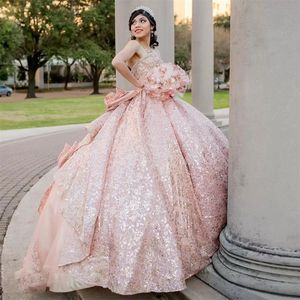 Mumuleo <strong>Blush</strong> Pink Quinceanera Dresses <strong>Ball</strong> <strong>Gown</strong> for Sweet 16 Dress Bow Party Princess <strong>Gowns</strong> Vestido De 15 Anos Plus Size - Product Image 3