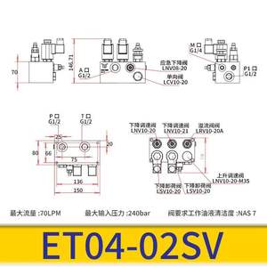 Venda Direta de Fábrica Bloco de Controle de Duas Velocidades ET04-03SV Grupo de Válvulas Hidráulicas 300bar 20 Gpm para Elevador - Product Image 5