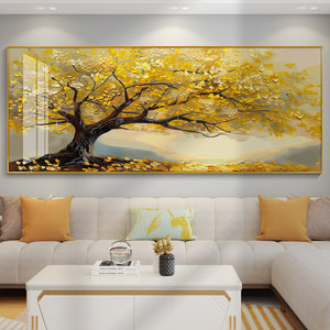 Pintura Decorativa para Sala de Estar, Árbol del Dinero 2026, Nueva Pintura de Porcelana de Cristal, Arte de Pared Moderno y Simple - Product Image 4