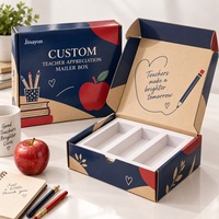 Boîte d'expédition personnalisée pour la reconnaissance des enseignants, emballage en carton ondulé, boîte cadeau