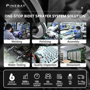 PINEBAY, новый модный набор для ванной комнаты, пластиковый ручной распылитель для биде, набор для туалета, съемная панель, набор для туалета, для отелей и женщин - Product Image 2