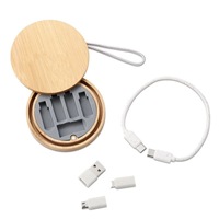 Nouveau câble de charge magnétique écologique 6 en 1 en bambou, gaine en PVC, gestion des câbles, conducteurs en cuivre pur, charge multi-têtes