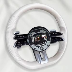 Volante de cuero para <span class=keywords><strong>mercedes</strong></span>-benz AMG W176 W211 W212 W205 W204 <span class=keywords><strong>A180</strong></span> A200 B180 B200 GLA GLC GLB GLE, accesorios para coche - Product Image 4