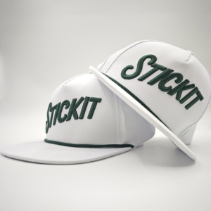 หมวกแก๊ปทรง 5 แฉก คุณภาพสูง แบบ unisex ปรับขนาดได้ ปักโลโก้ 3 มิติ ปีกแบน สไตล์ฮิปฮอป วัสดุอะคริลิก เหมาะสำหรับกิจกรรมกลางแจ้ง - Product Image 1