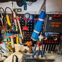 Ağır Hizmet Tipi Metal Pegboard, Atölye Depolaması, Alet Düzenlemesi, Garaj Duvarları ve Endüstriyel Çalışma Alanları İnşaatı için