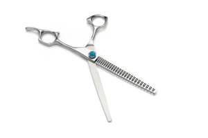 7.5 pouces <span class=keywords><strong>chien</strong></span> ciseaux Pet professionnel ciseaux poisson <span class=keywords><strong>os</strong></span> dentelé 440C Cutter Turquoise bijoux vis Pet Hair Chunker - Product Image 3