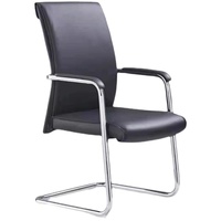 Chaise de bureau ergonomique chaise de conférence du personnel en tissu de maille respirante avec fonction de rotation de levage chaise d'ordinateur en cuir synthétique